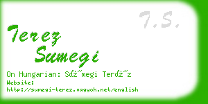 terez sumegi business card